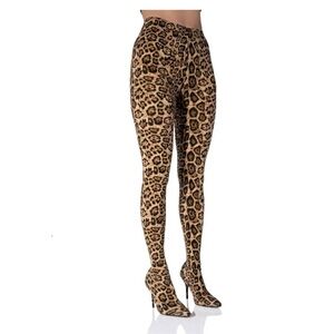 Leopard pants boots size 8.5